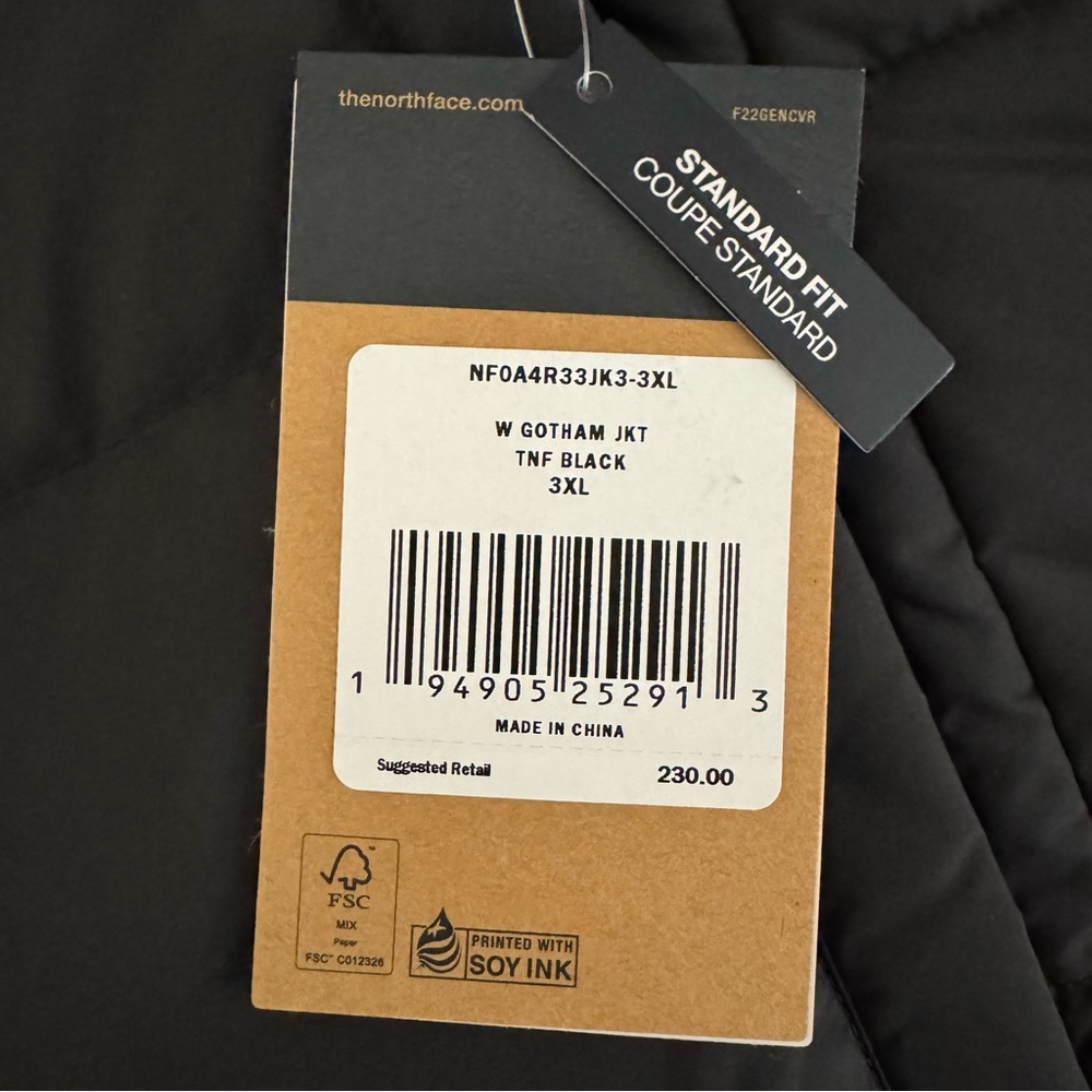 The North Face Women's Gotham Jacket Down Coat TNF Black Sz XXXL 3XL NWT - Picture 5 of 10